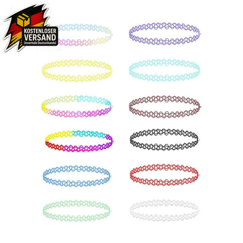 Elastische choker halskette - elastische,